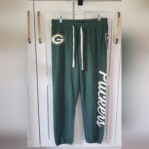 NFL Sweatpants Womens L Green Bay Packers Scrimmage Fleece Jogger  Pants